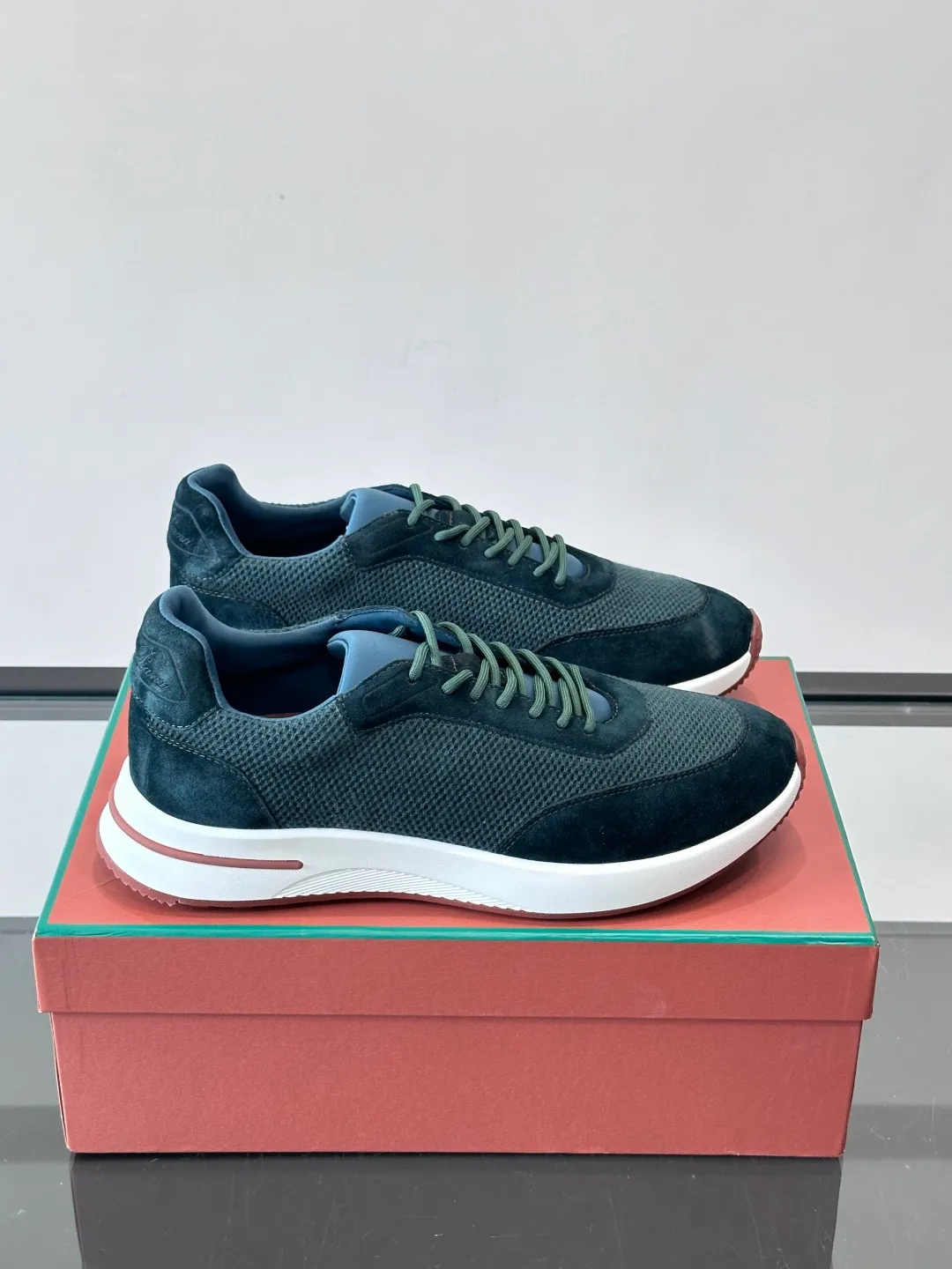Men's men's shoes 💰p580 "Loro men's shoes 💰pian＊" Week End Walk series sports shoes, using exclusive raw materials, mesh upper + suede stitching, breathable and comfortable, rubber soles with strong grip, suitable for commuting and casual outings. Low-key high-end gray tone, versatile suit or casual wear, size: 39-44 (customized at 38.45.46)
